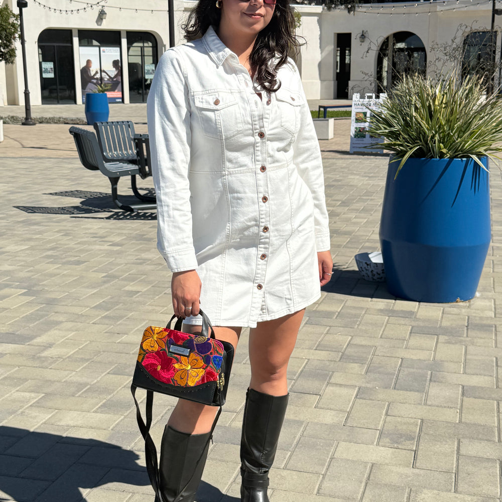 
                  
                    Black Crossbody with Embroidery
                  
                