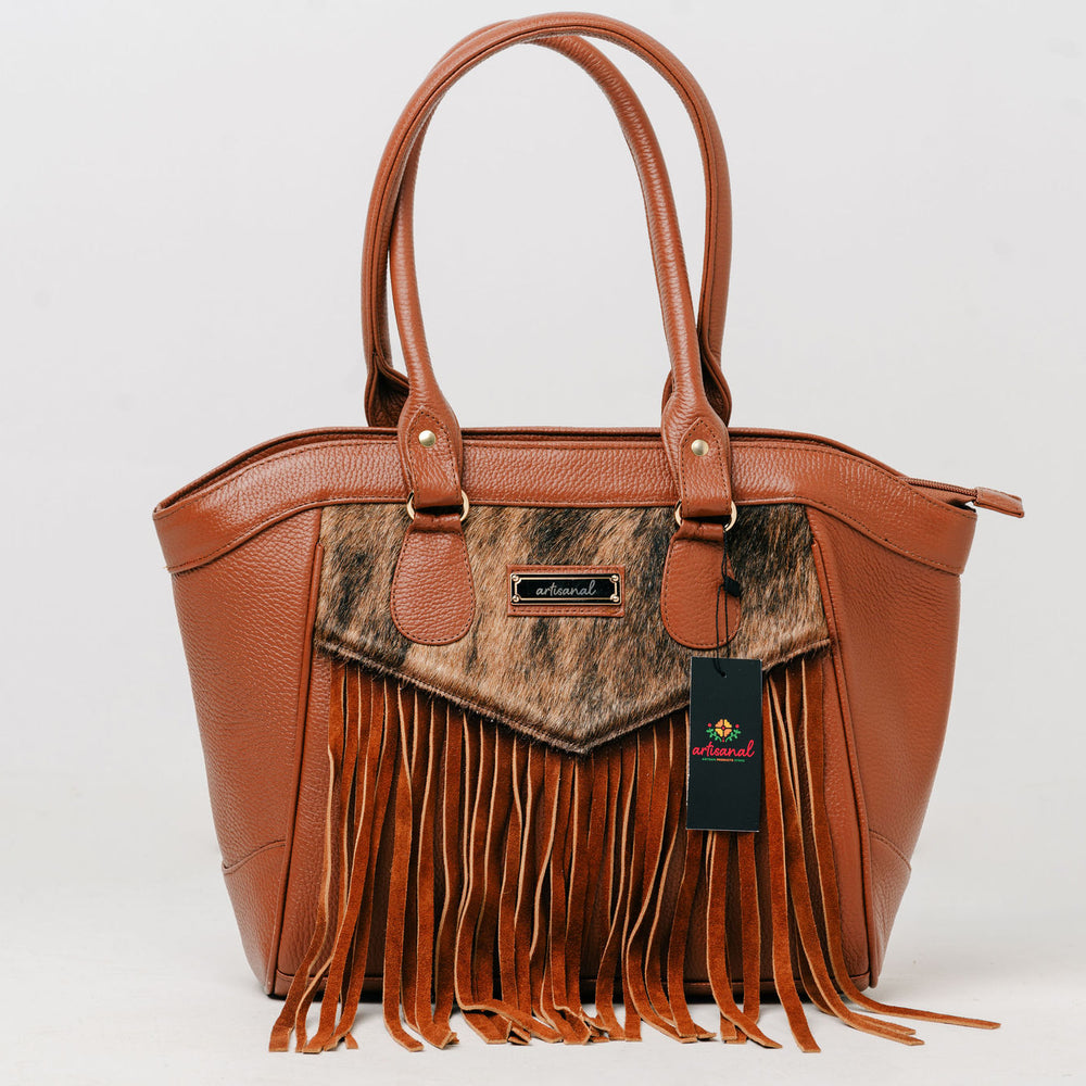 Western Handbag with Cowhide