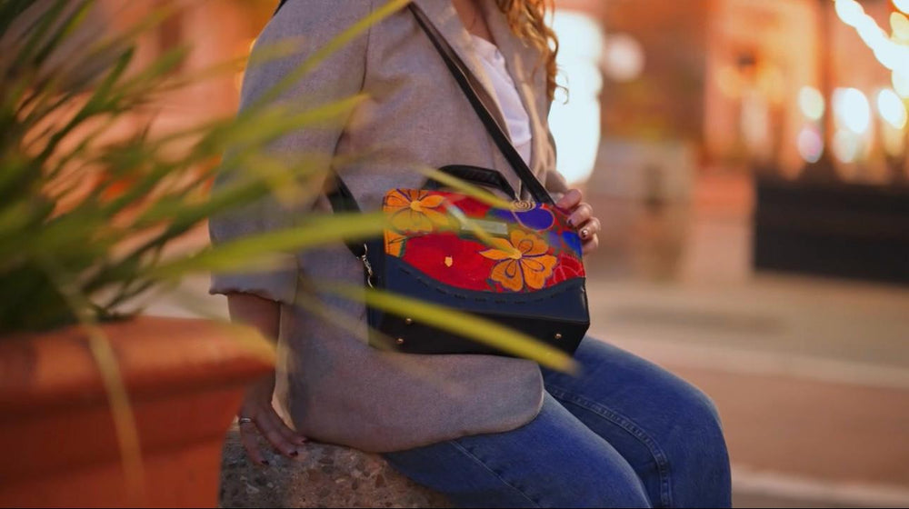 
                  
                    Black Crossbody with Embroidery
                  
                