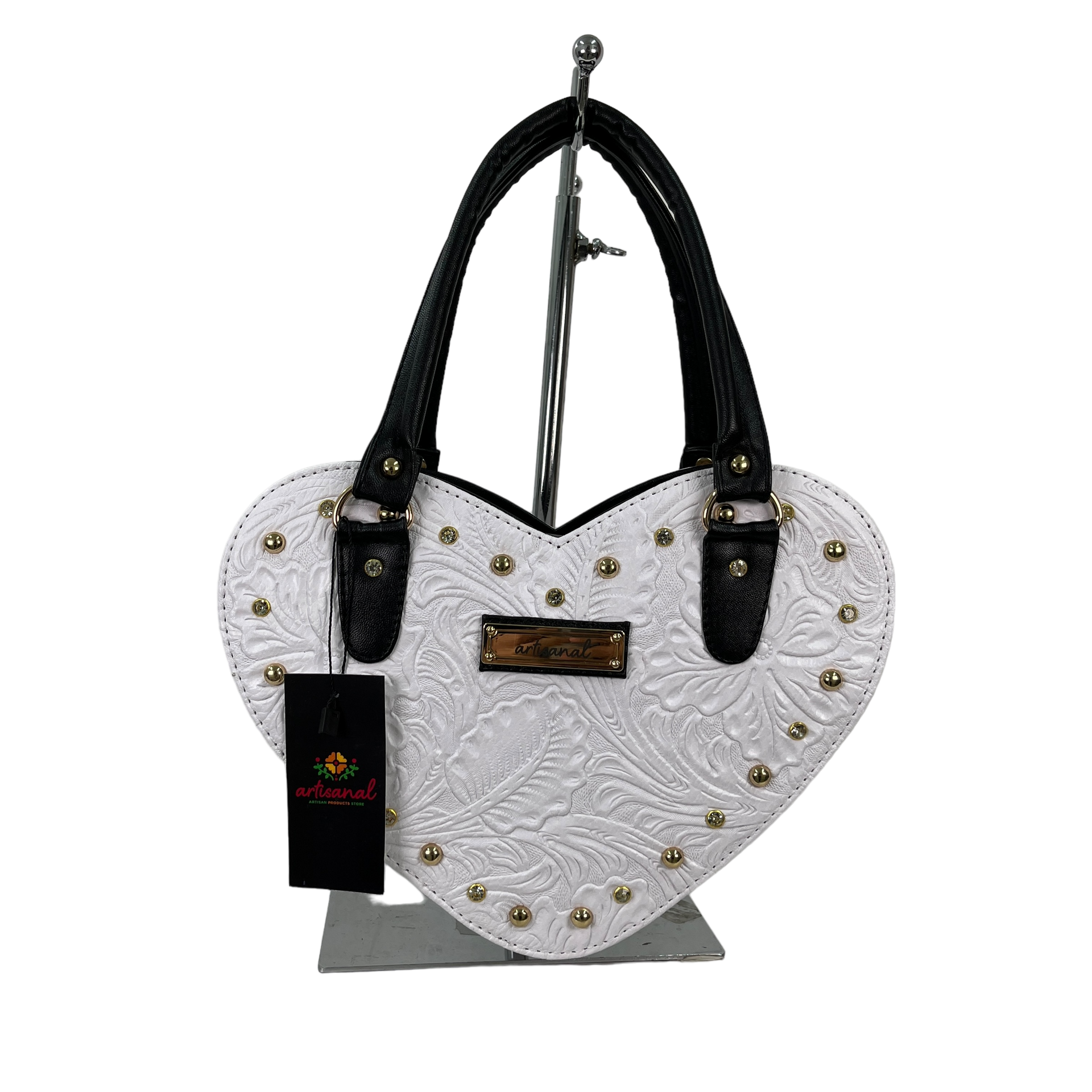 White Heart with Cincelado – Artisanal Style